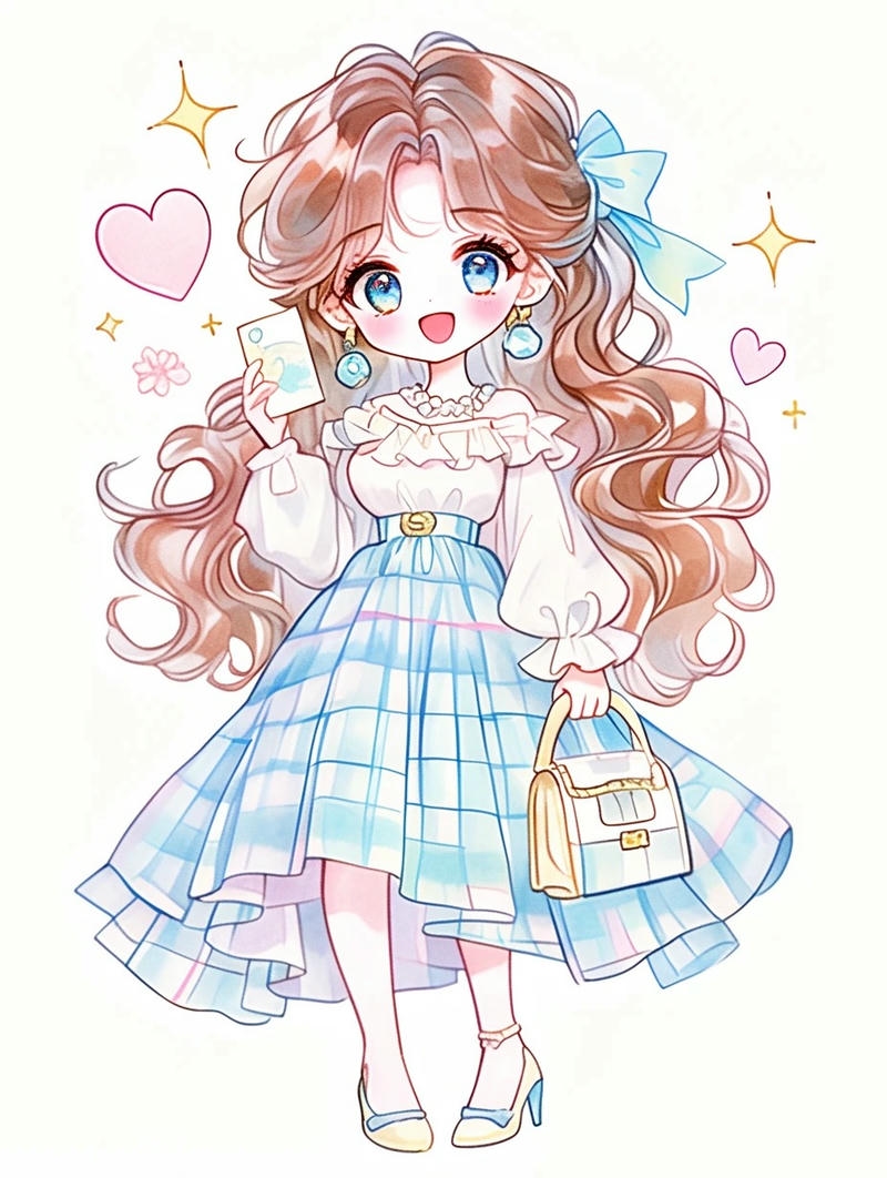 chibi nữ cute xinh phong cách anime Nhật Bản