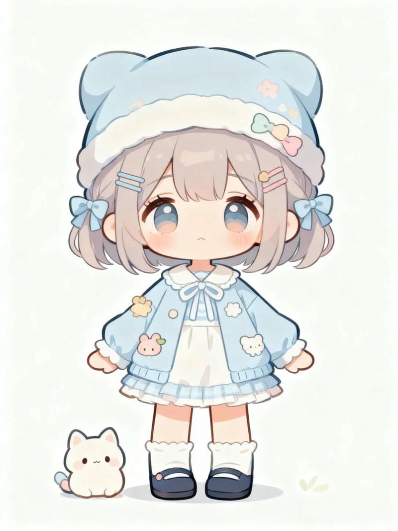 chibi nữ cute xinh tạo hình hoạt hình đáng yêu