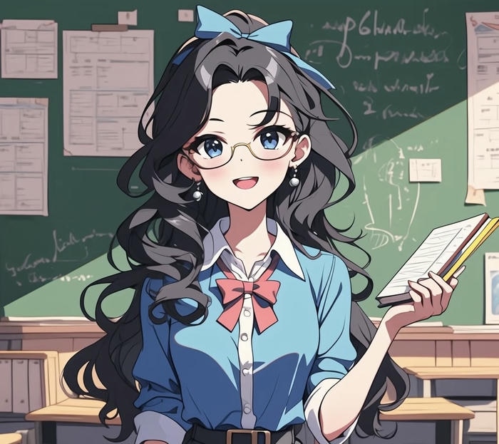 cô giáo anime thẳng lưng trang nghiêm