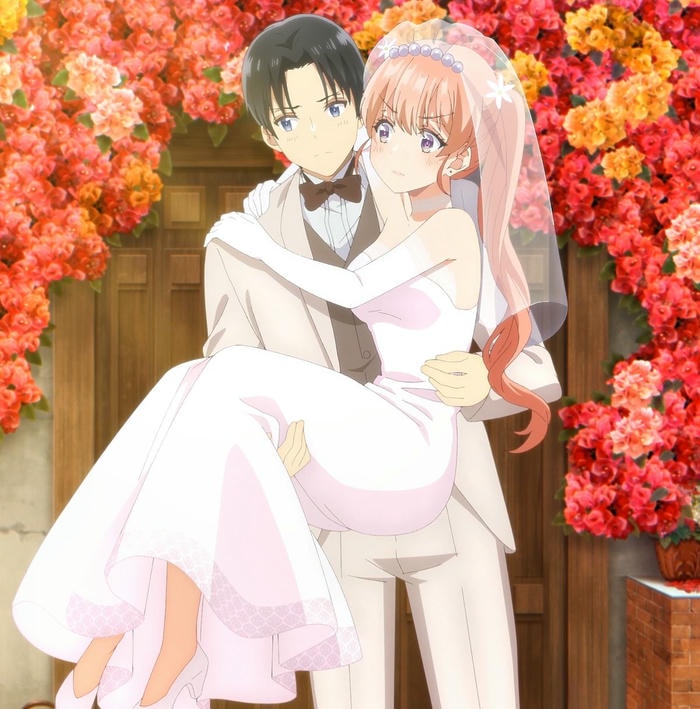hình ảnh anime chú rể bế cô dâu