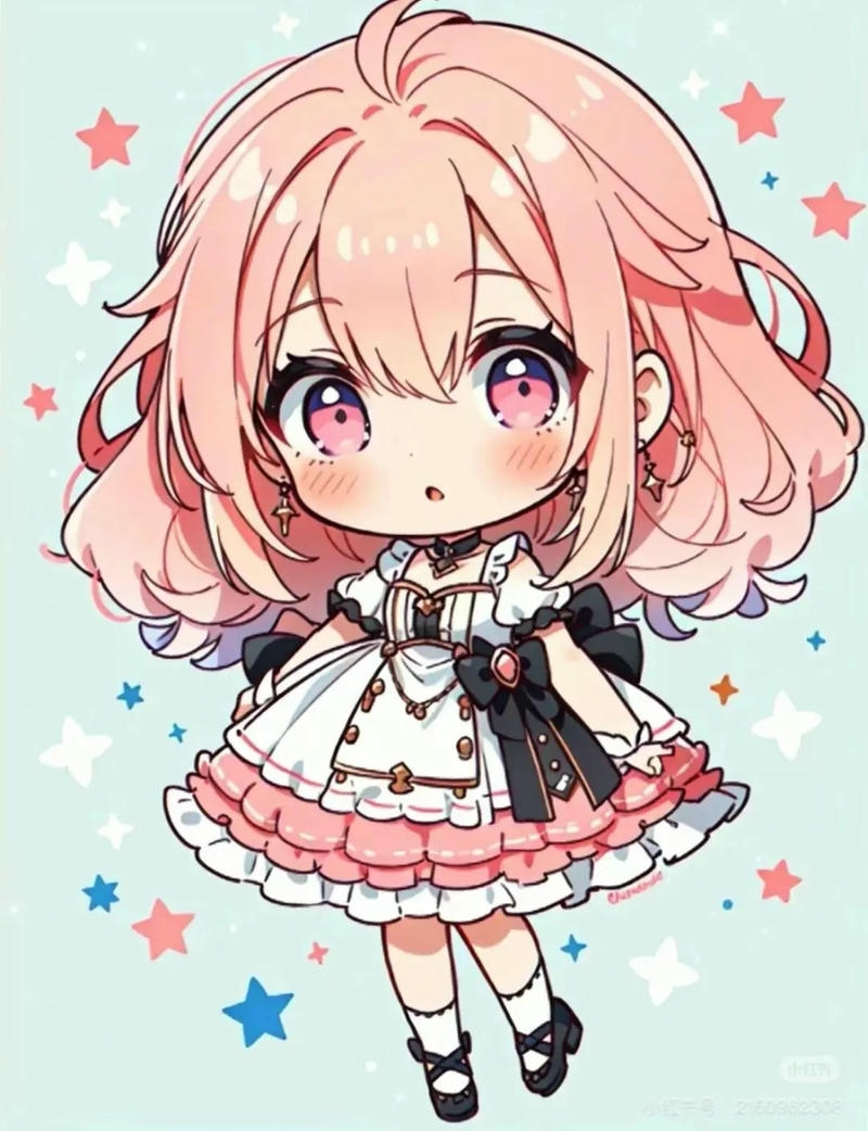 hình ảnh chibi nữ cute biểu cảm trong sáng dễ mến