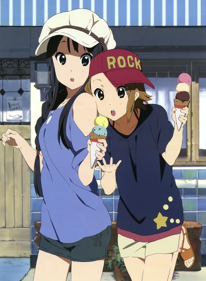 hình ảnh đôi bạn thân anime cùng nhau đi chơi