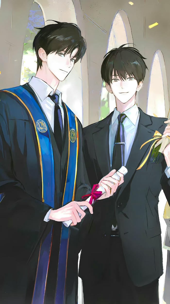 hình ảnh đôi bạn thân anime cùng phong cách