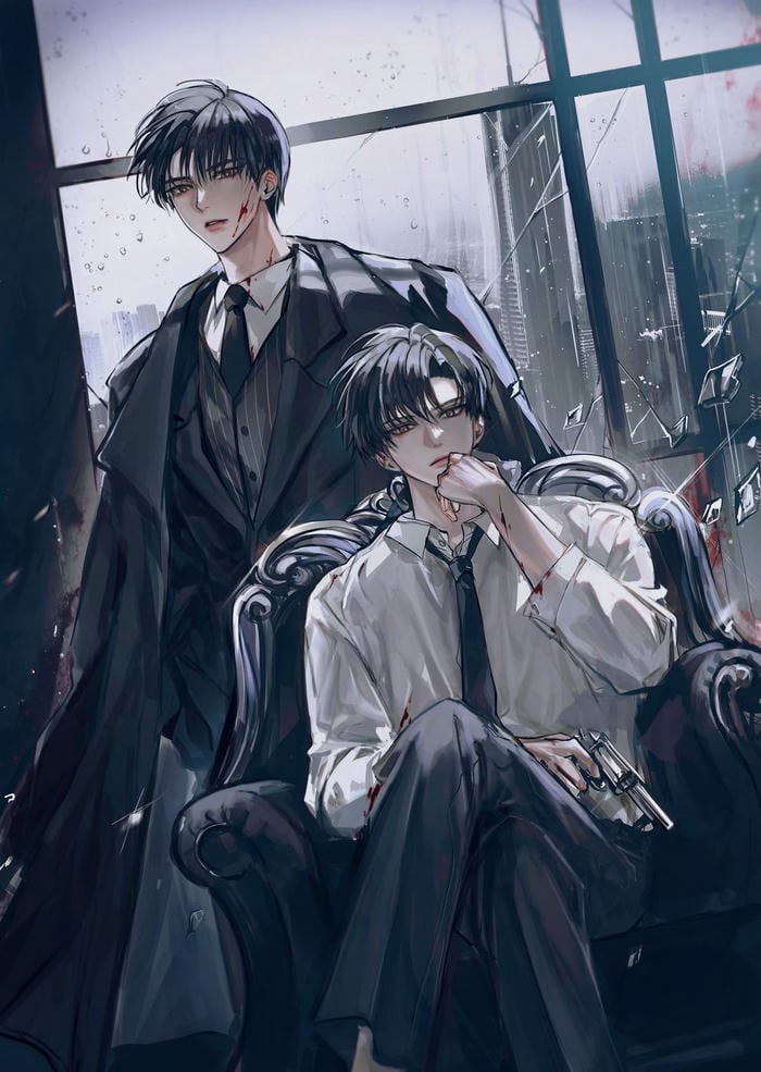 hình ảnh đôi bạn thân anime nam cực ngầu