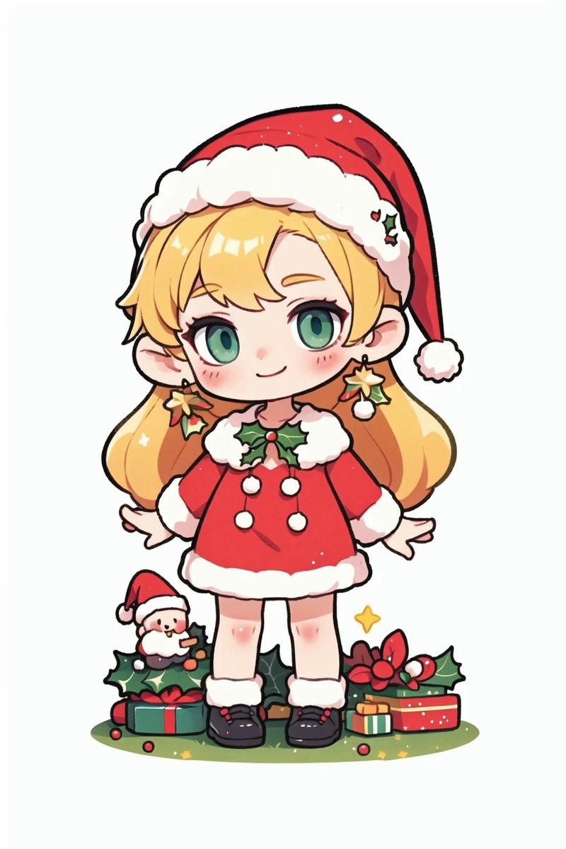 hình chibi nữ cute nét vẽ mềm mại tinh tế