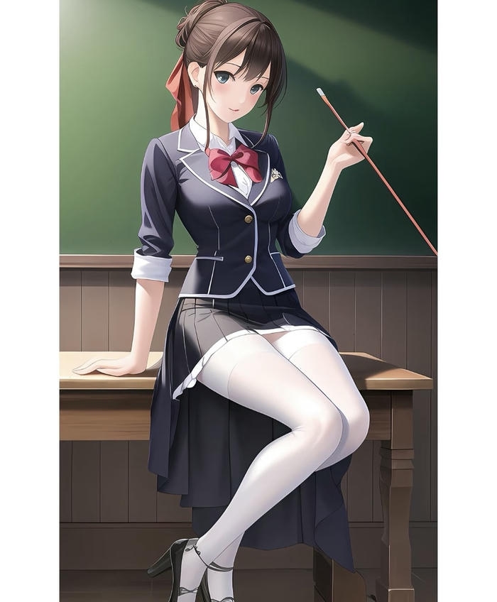 hình cô giáo anime dáng người mảnh mai cao