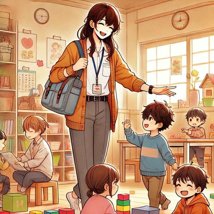 hình cô giáo anime hiền hậu