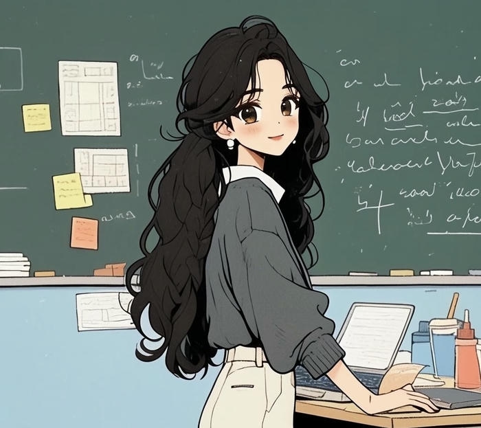 hình cô giáo anime xinh đẹp lôi cuốn hiện đại