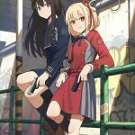 hình đôi bạn thân anime tóc đen và tóc vàng cá tính