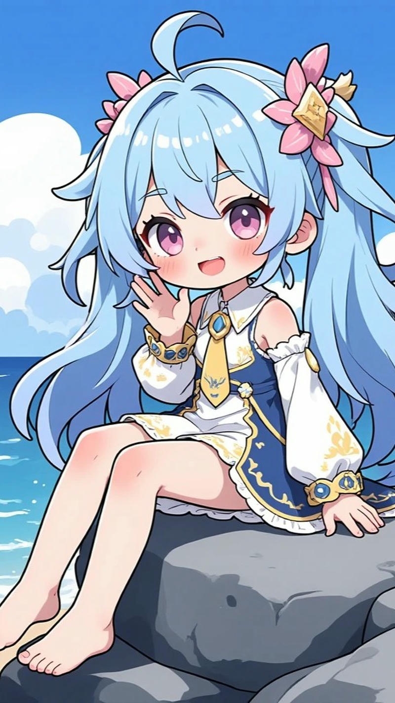 hình nền ảnh chibi cute nét vẽ bo tròn