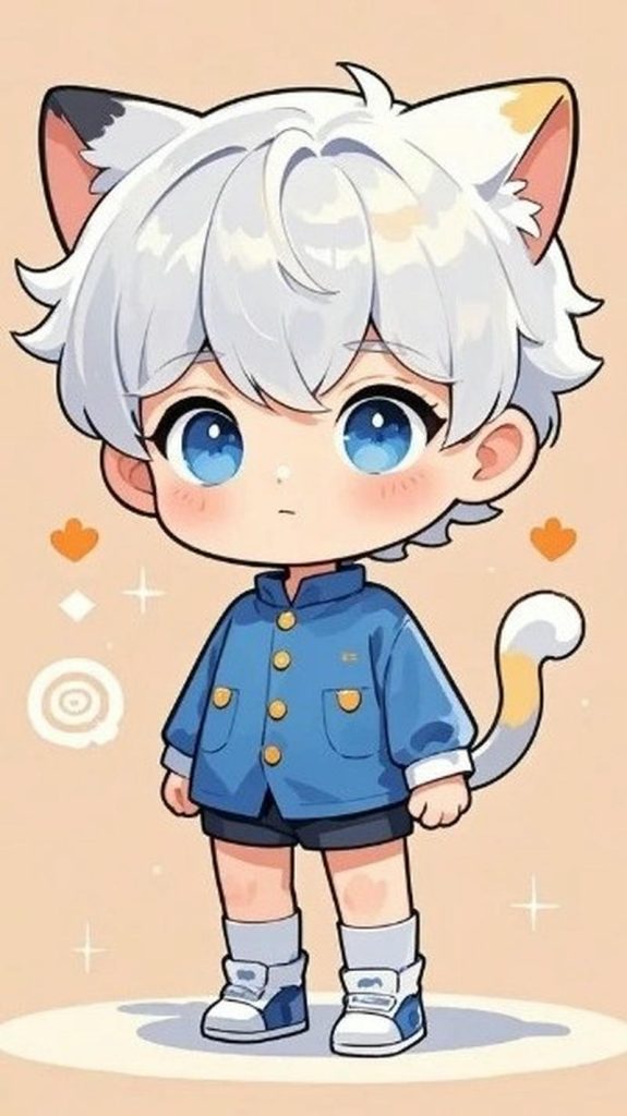 hình nền chibi cute màu pastel nhẹ nhàng