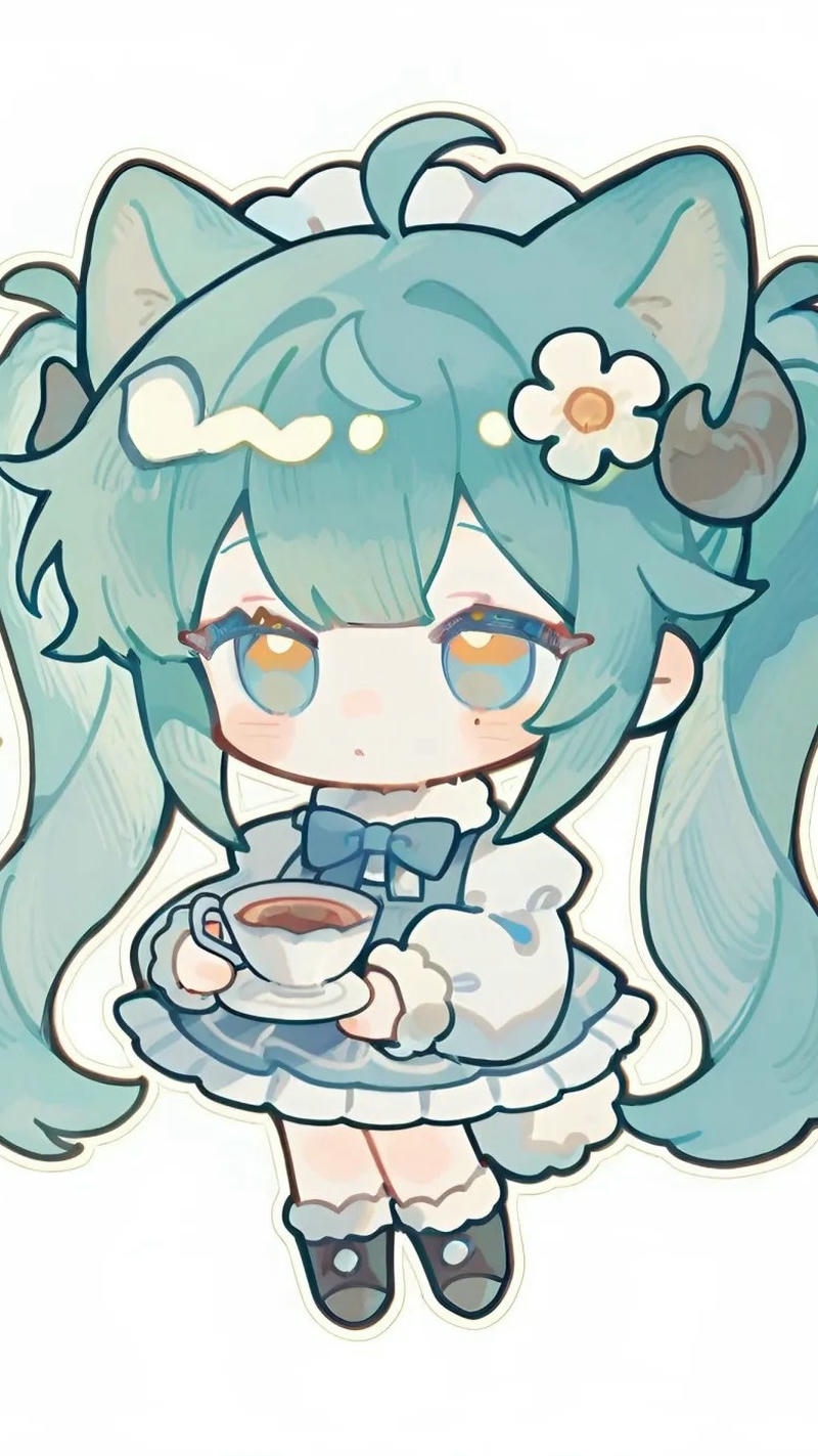 hình nền chibi cute tạo hình hoạt hình xinh