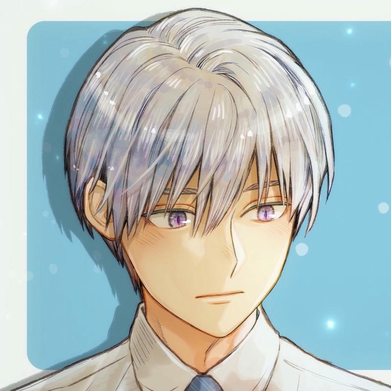 Ảnh đại diện anime ngầu nam sinh tóc trắng đẹp