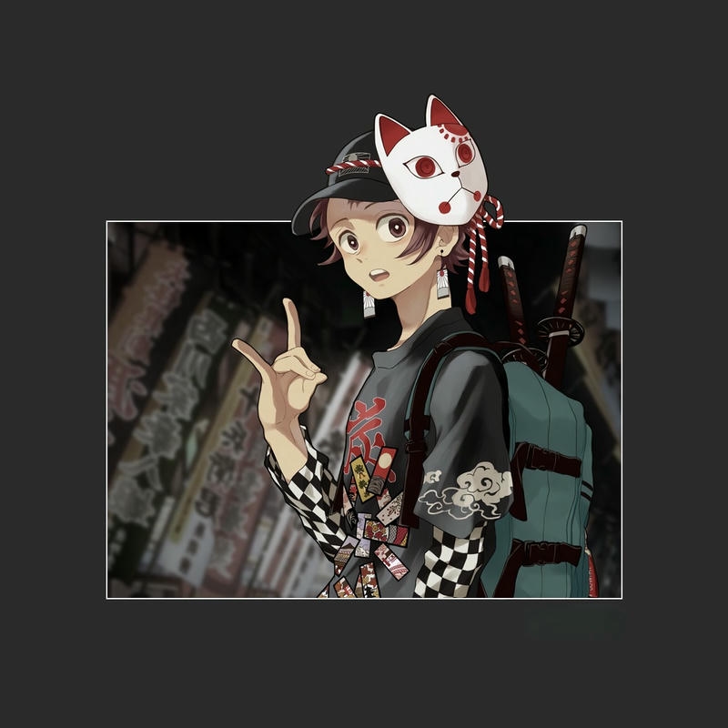 Hình ảnh anime girl ngầu đeo mặt nạ bí ẩn