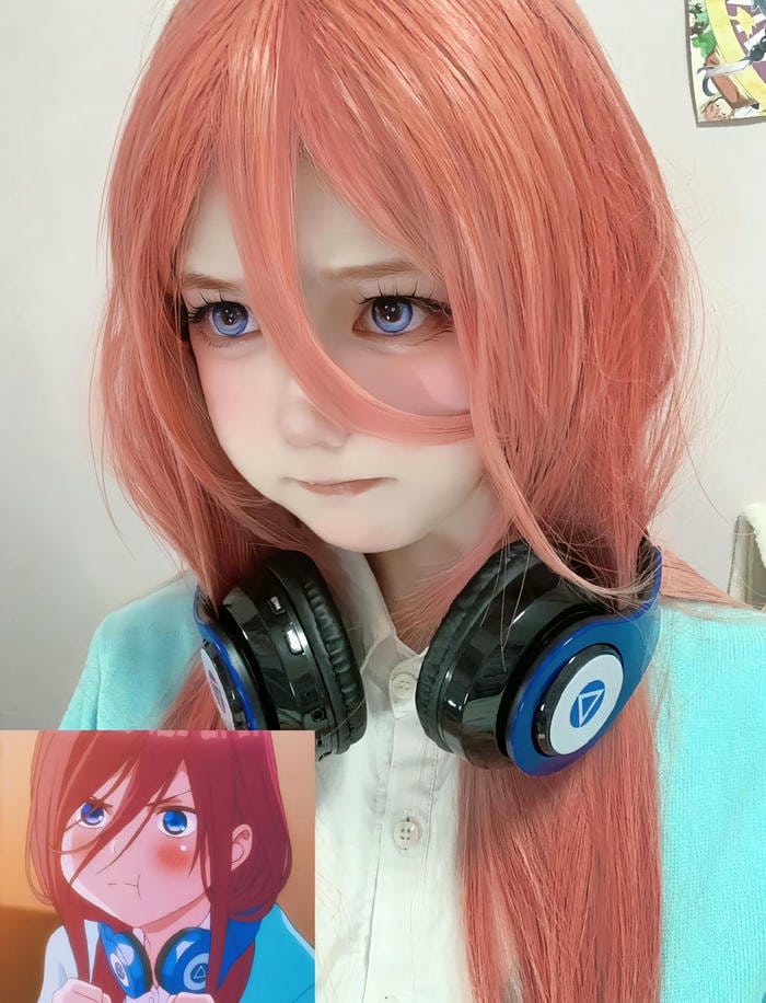 Hình cosplay Miku Nakano cute xinh