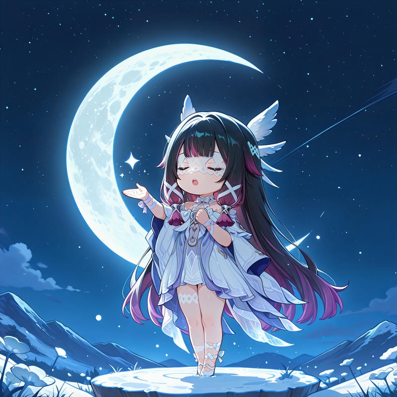 ảnh anime chibi nghệ thuật màu sắc